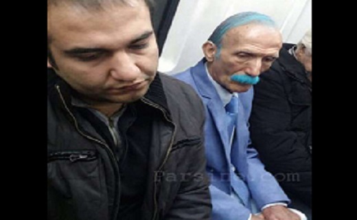 رنگ موی عجیب یک پیرمرد