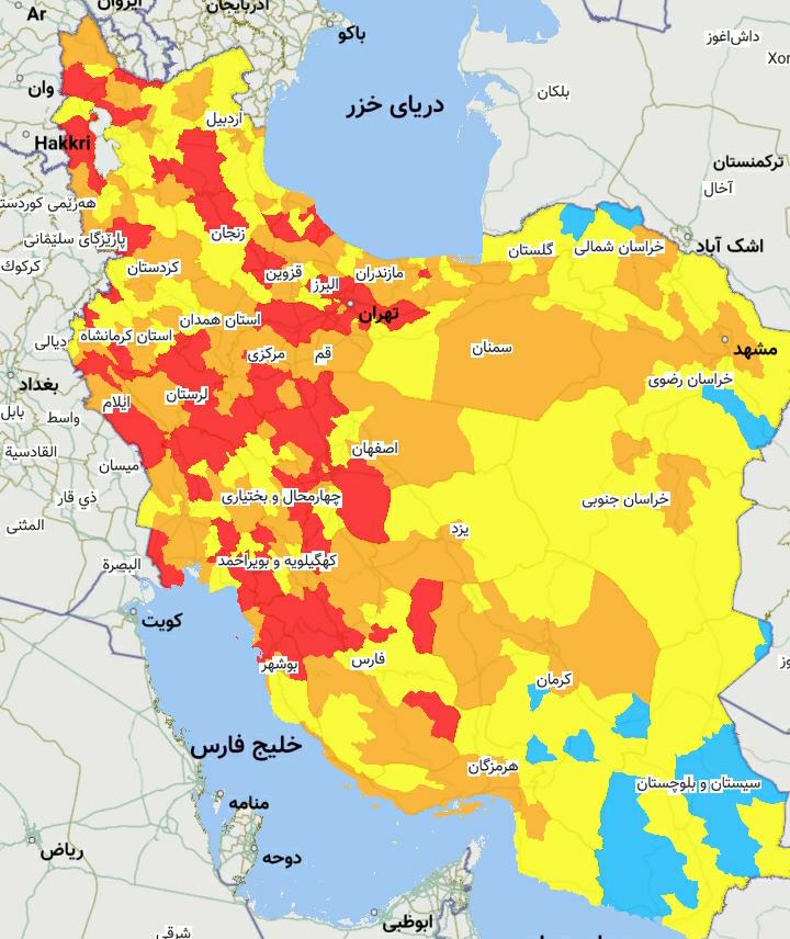 تهران از امروز در شرایط قرمز کرونایی قرار گرفت تهران از امروز در شرایط قرمز کرونایی قرار گرفت