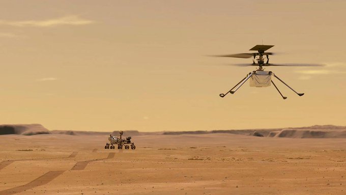 نخسین پرواز بالگرد ناسا در سطح مریخ نخسین پرواز بالگرد ناسا در سطح مریخ