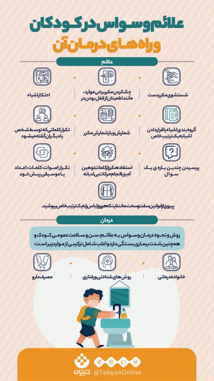 علائم وسواس در کودکان +اینفوگرافیک