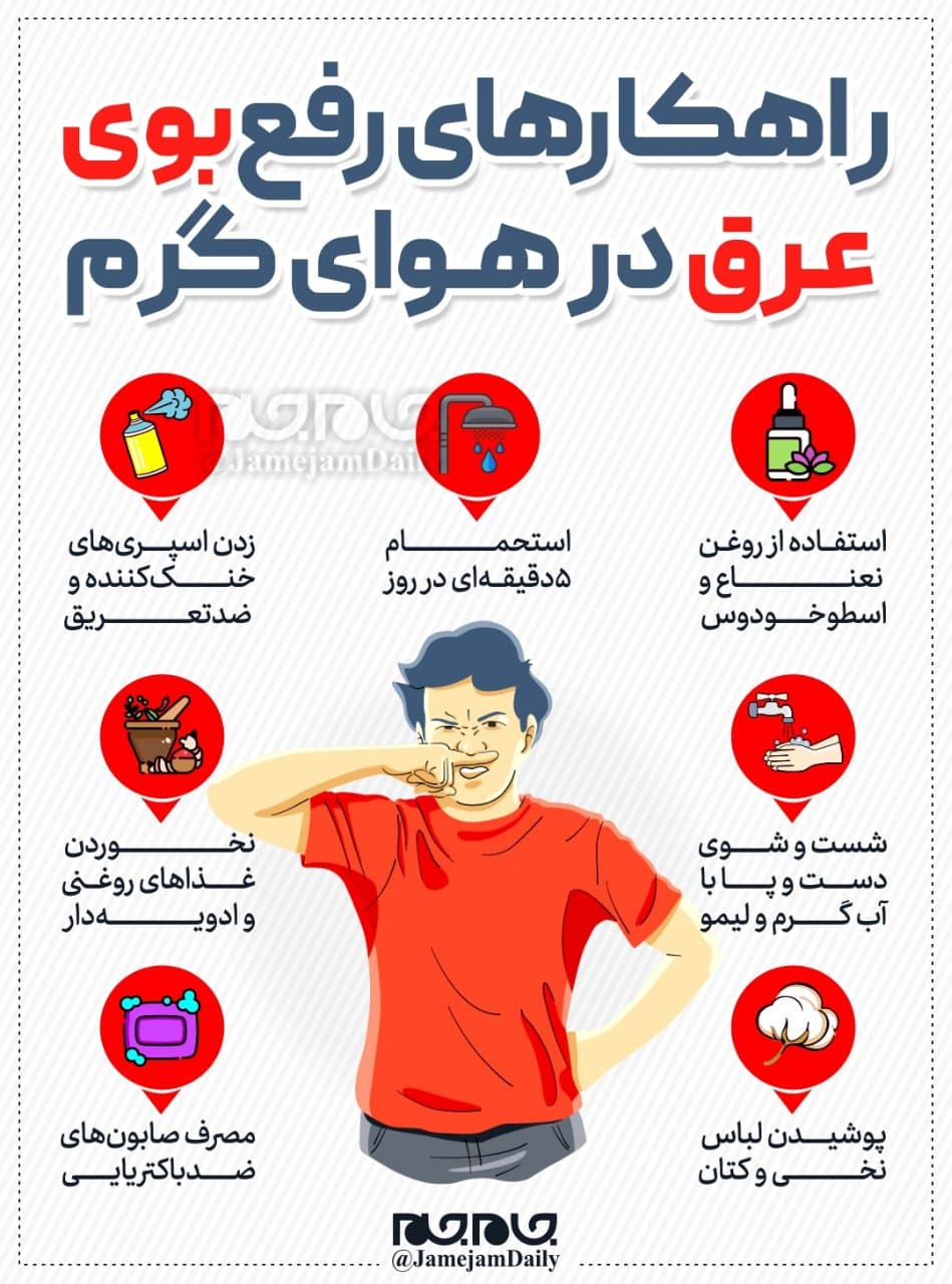 راهکار‌هایی برای رفع بوی بد عرق در تابستان