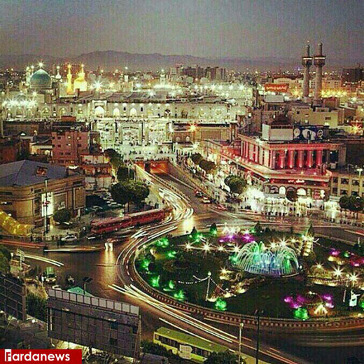 تصویر منحصر به فرد از حرم امام رضا(ع) در شب