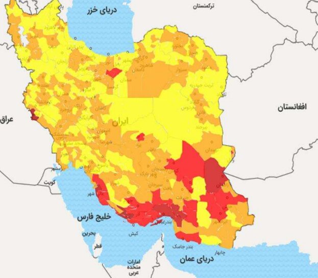 روند اوج گیری مجدد ویروس کرونا؛ از جنوب به مرکز کشور روند اوج گیری مجدد ویروس کرونا؛ از جنوب به مرکز کشور