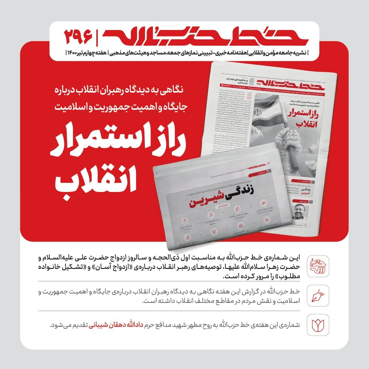 خط حزب‌الله ۲۹۶ | جمهوریت و اسلامیت؛ راز استمرار انقلاب