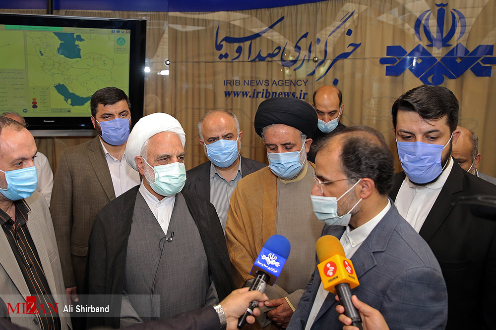 بازدید حجت‌الاسلام والمسلمین محسنی اژه‌ای از سازمان صداوسیما همزمان با روز خبرنگار/ تاکید رئیس قوه قضاییه بر ضرورت به‌روز بودن اطلاعات و دانش خبرنگاران در حوزه‌های مختلف خبری/گارد قوه قضاییه بر روی همه رسانه‌ها باز است/ تقدیر از عملکرد صداوسیما در دوران کرونا و ایام انتخابات