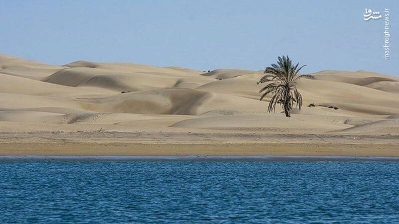 تلاقی زیبای کویر با دریا تلاقی زیبای کویر با دریا