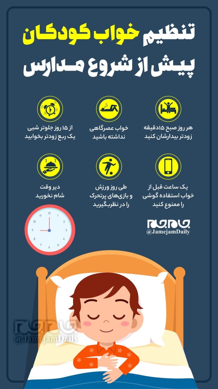 نکاتی برای تنظیم خواب دانش آموزان قبل از شروع مدارس