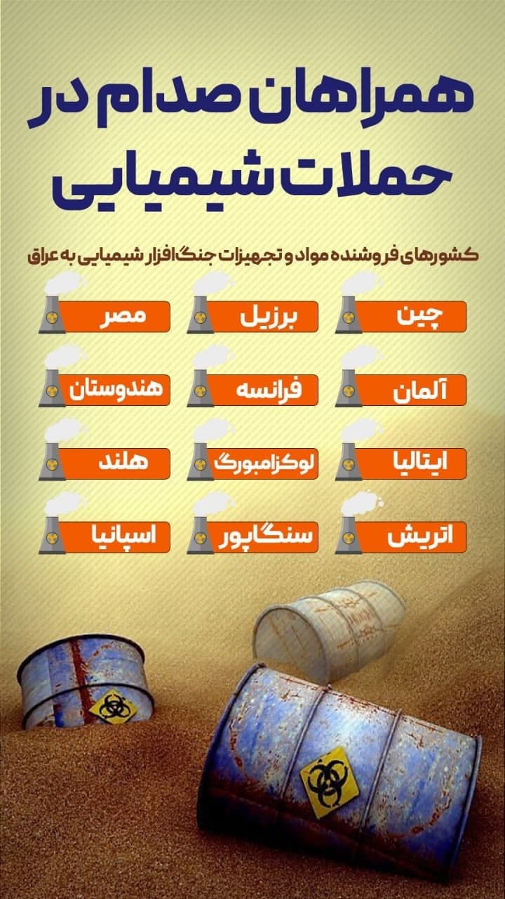 کدام کشورها در حملات شیمایی به صدام کمک کردند؟ کدام کشورها در حملات شیمایی به صدام کمک کردند؟