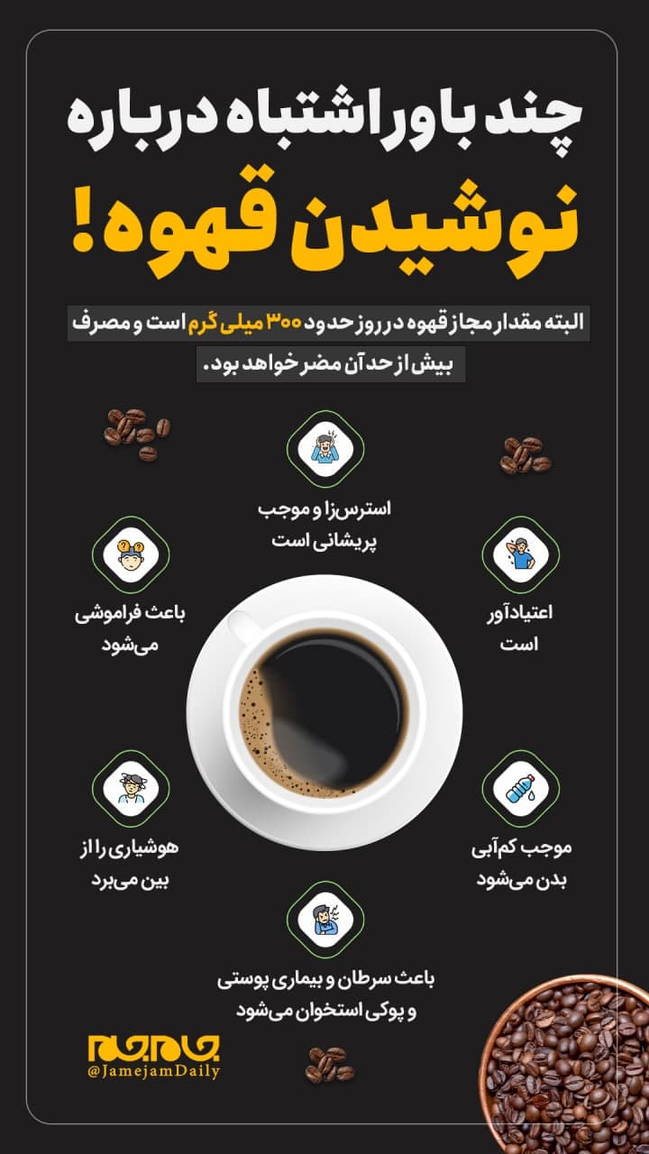 چند باور غلط در رابطه با قهوه چند باور غلط در رابطه با قهوه