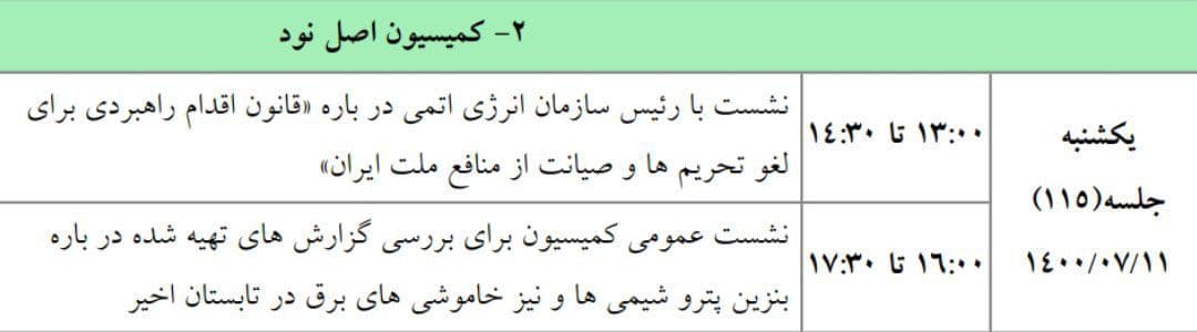 دعوت رئیس سازمان انرژی اتمی به مجلس دعوت رئیس سازمان انرژی اتمی به مجلس