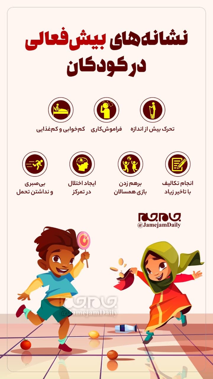 بیش فعالی در کودکان چه نشانه‌های دارد؟