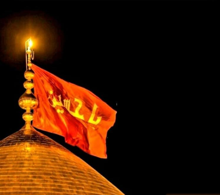 پرچم سرخ انتقام بر فراز گنبد حرم امام حسین (ع) برفراشته شد+فیلم