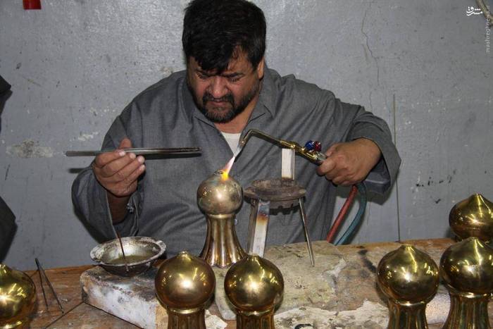 کارگاه ساخت ضریح جدیدحرم حضرت عباس(ع) +تصاویر