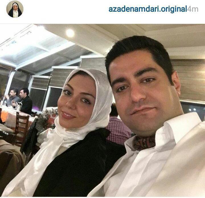 سلفی جدید آزاده نامداری و همسر جدیدش سلفی جدید آزاده نامداری و همسر جدیدش