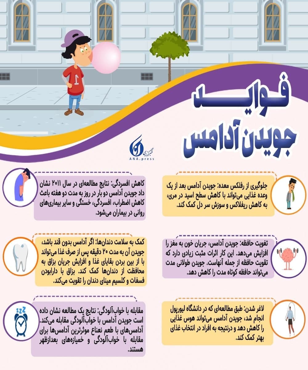 آدامس جویدن چه فوایدی دارد؟