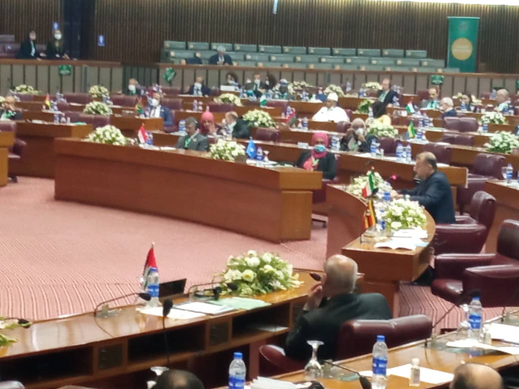 آغاز سخنرانی حسین امیرعبداللهیان وزیر امور خارجه بررسی آخرین تحولات افغانستان در نشست فوقالعاده وزرای خارجه کشورهای عضو سازمان همکاری اسلامی