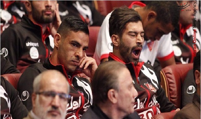 چرت زدن پرسپولیسی‌ها در مراسم شهردار +تصاویر