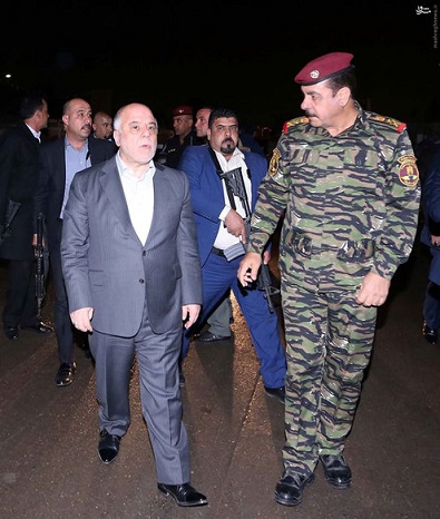 بازدید العبادی از محل انفجار در شهرک صدر + تصاویر