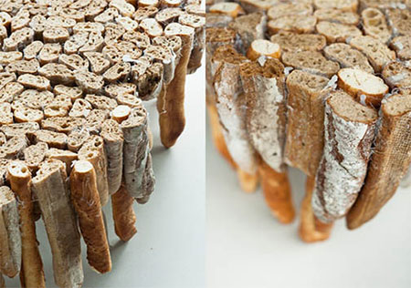 میزی از جنس نان باگت +عکس