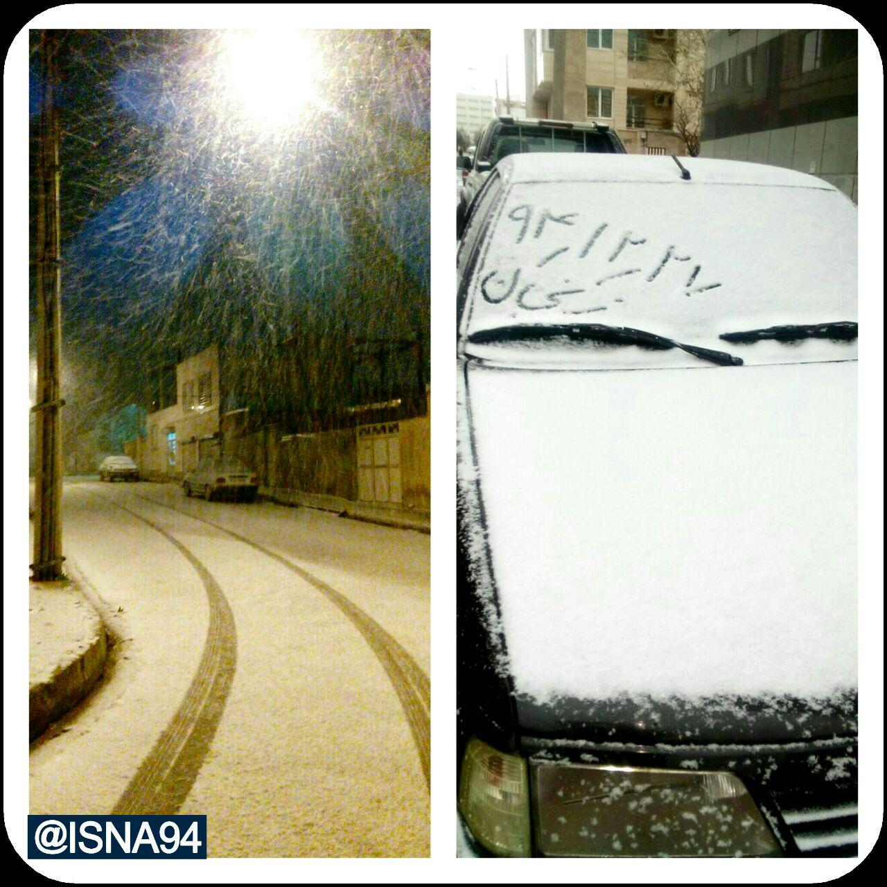 برف در زنجان +عکس