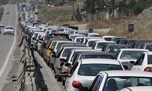 ترافیک پرحجم در جاده چالوس
