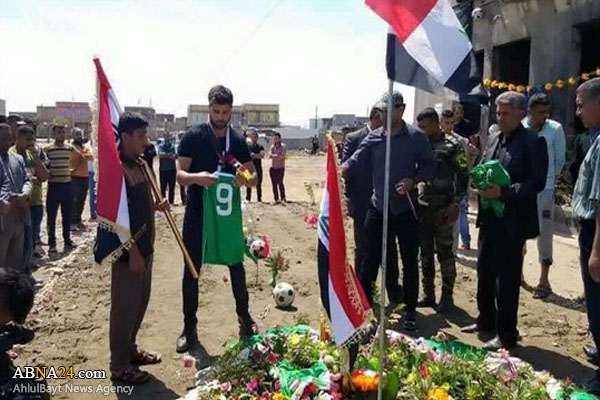 فوتبالیست مشهور به عیادت کودکان مجروح عراقی رفت +عکس