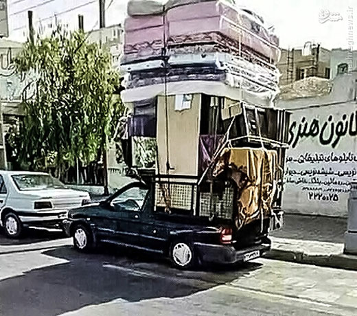 استفاده از پراید به جای کامیون + عکس
