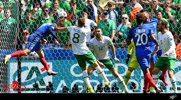 فرانسه 2-1 ایرلند جنوبی؛ صعود میزبان با دو گل گریزمان