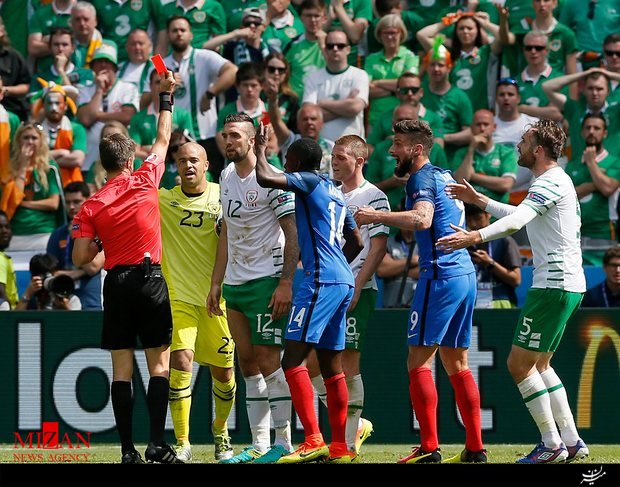 فرانسه 2-1 ایرلند جنوبی؛ صعود میزبان با دو گل گریزمان