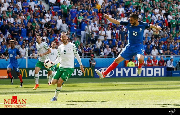 فرانسه 2-1 ایرلند جنوبی؛ صعود میزبان با دو گل گریزمان