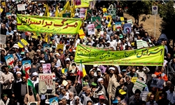 روز جهانی قدس روز اعلام انزجار از جنایات ددمنشانه تمامی مستکبرین است