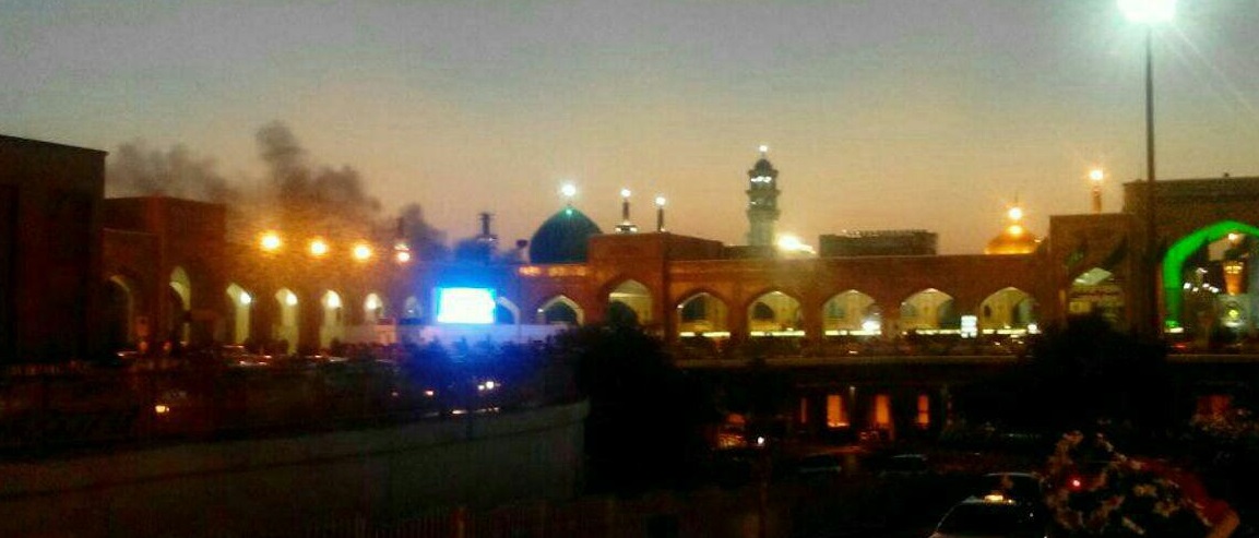 اطراف حرم رضوی دود غلیظ فرا گرفت + تصاویر