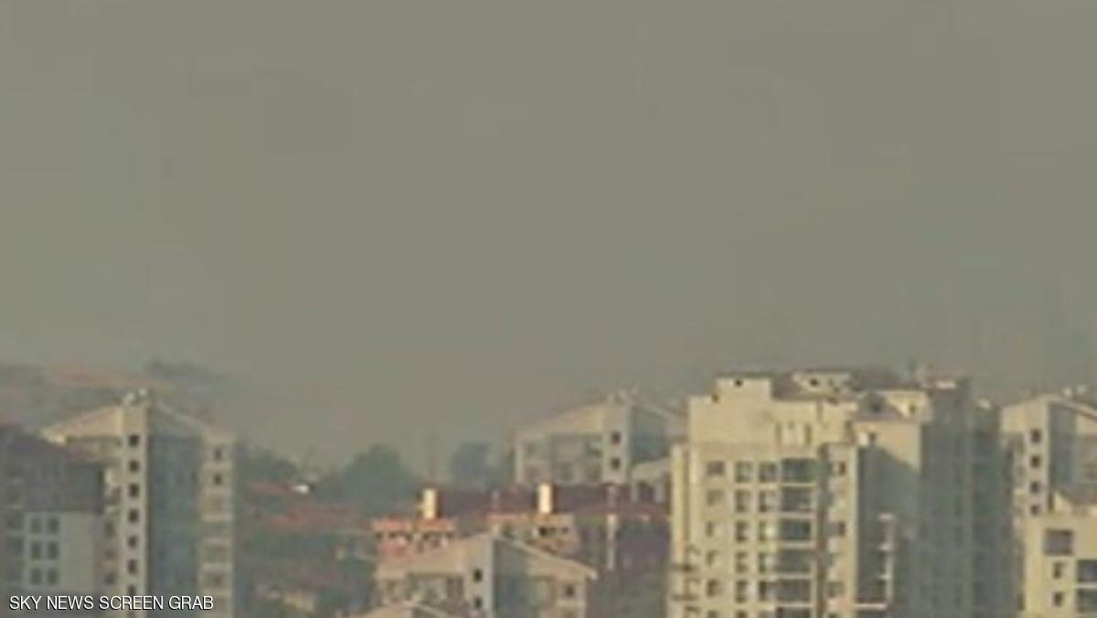 دود شدید بر فراز آنکارا + تصاویر و فیلم