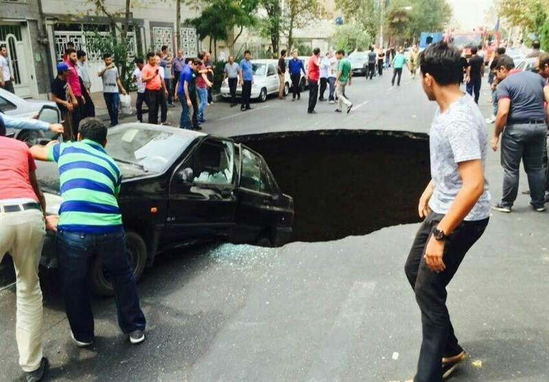 جزییات نشست زمین در تهران جزییات نشست زمین در تهران