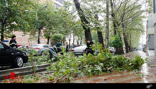 طوفان130 کیلومتری در مازندران + فیلم