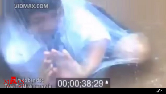 عبور از خطرناک‌ترین رودخانه با روشی خطرناک‌تر + فیلم