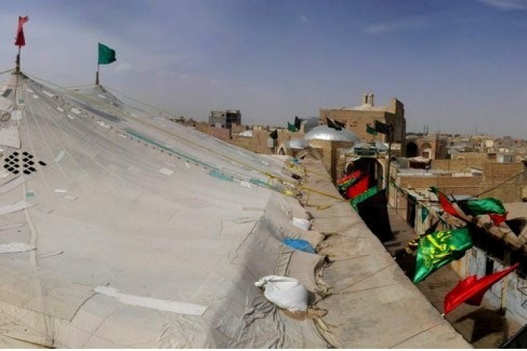 آیین سنتی نصب چادر محرم درخانقاه آران و بیدگل