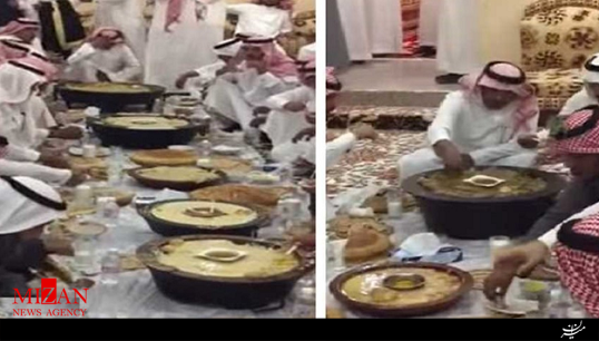 ولیمه جنجالی مراسم عروسی در عربستان! + فیلم ولیمه جنجالی مراسم عروسی در عربستان! + فیلم