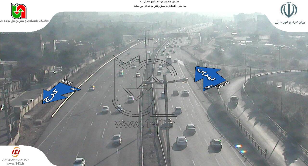 ترافیک نیمه‌سنگین در آزادراه کرج_تهران+تصاویر