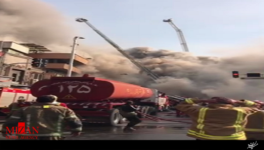لحظه فروریختن ساختمان پلاسکو از نمایی بسیار نزدیک + فیلم لحظه فروریختن ساختمان پلاسکو از نمایی بسیار نزدیک + فیلم