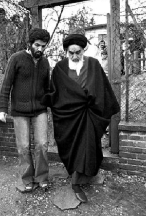 قدیری ابیانه و امام خمینی در نوفل لوشاتو