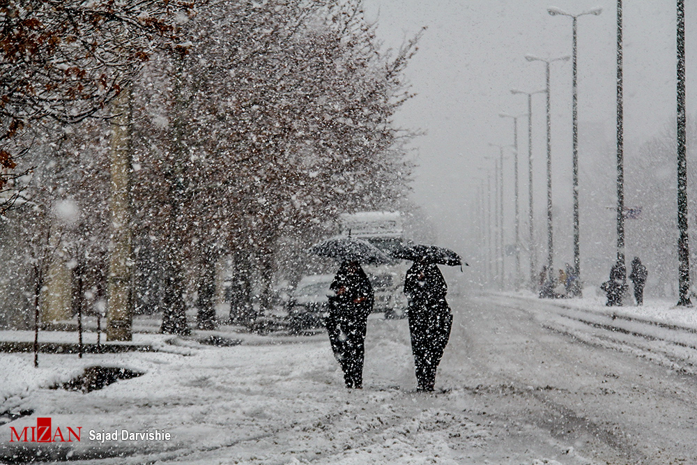 بارش برف و باران تا آخر هفته در کشور/ تهران امروز برفی است