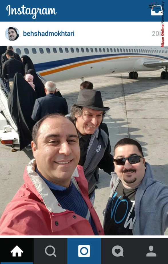 سلفی با هواپیما، اندکی قبل از پرواز به سمت مشهد