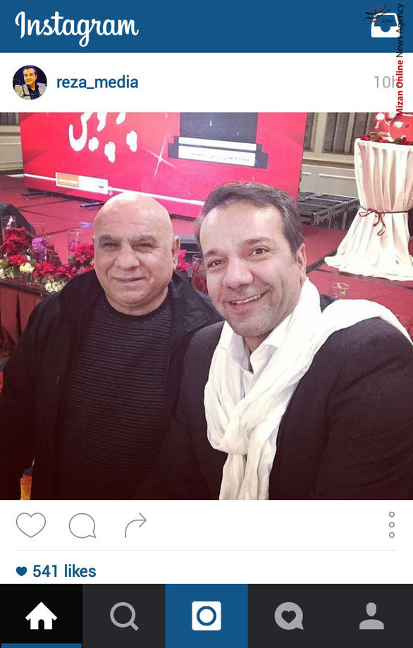سلفی عبدالرضا امیر احمدی در کنار عباس کارگر پیشکسوت پرسپولیس
