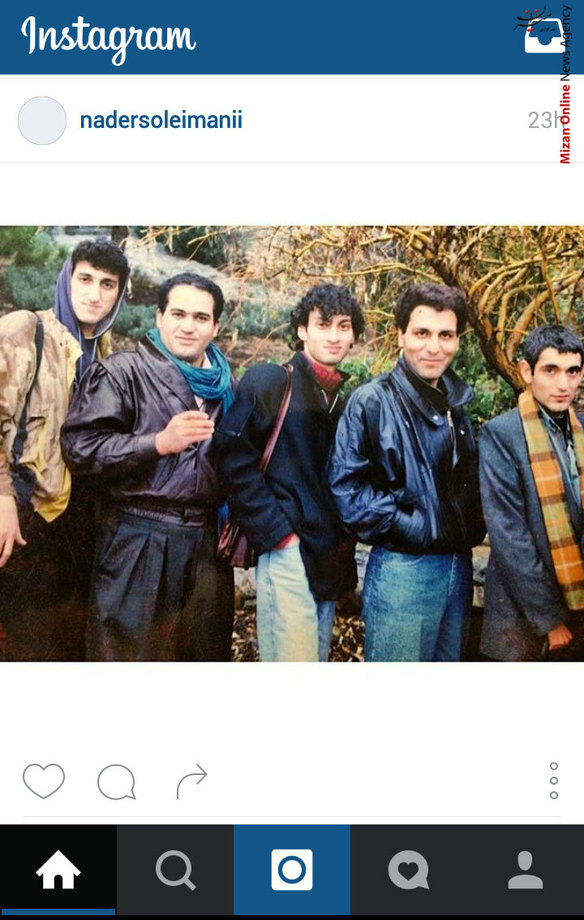 عکس کمتر دیده شده از یوسف صیادی، نادر سلیمانی، ارژنگ امیر فضلی، مهران مدیری و زنده یاد داوود اسدی در بیست سال پیش