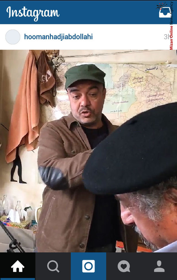 فیلم 15 ثانیه ای هومن حاجی عبداللهی از پشت صحنه سریال نوروزی «بیمار استاندارد شده»