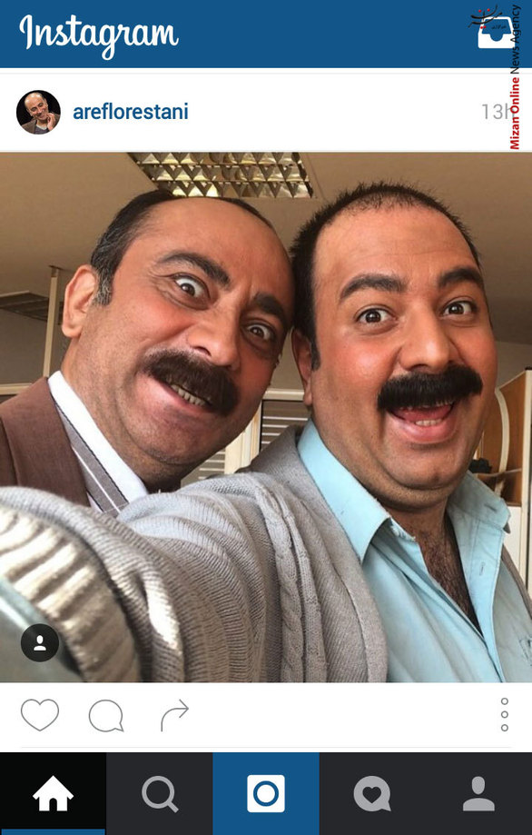 سلفی عارف لرستانی و علی اوجی در پشت صحنه طنز «شوخی کردم»