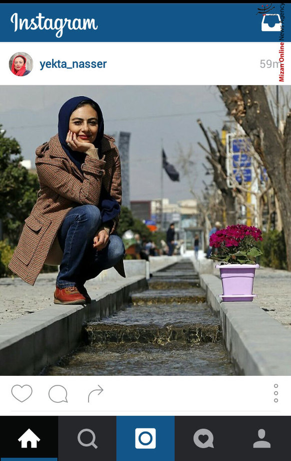 عکس کمتر دیده شده از یکتا ناصر در بوستان «آب و آتش»