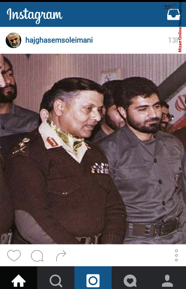 عکس دیده نشده از سردار سلیمانی در کنار فرمانده ارتش پاکستان