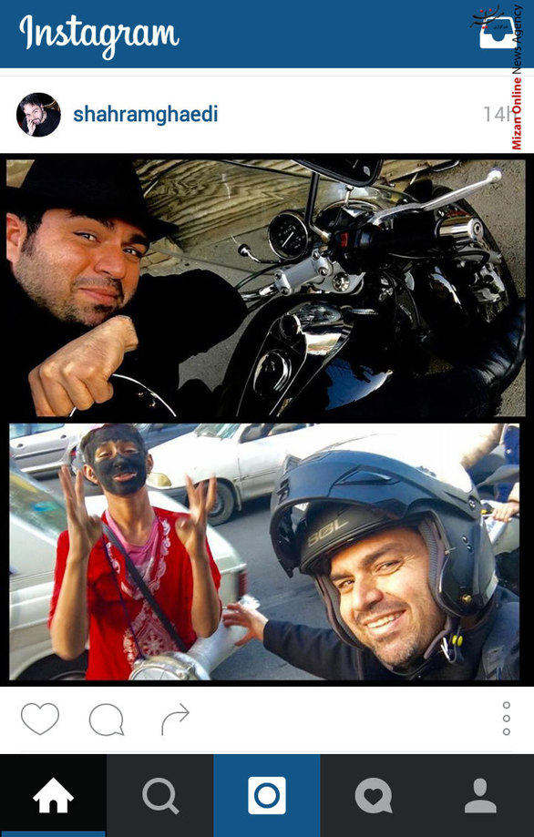 سلفی شهرام قائدی با عمو نوروز